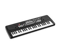 Max KD49 Piano Électronique 49 Touches - Noir, Synthétiseur Enfant, Deux Haut-parleurs Intégrés, Batterie Rechargeable, USB-C