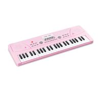 Max KD49 Piano Électronique 49 Touches - Rose, Synthétiseur Enfant, Deux Haut-parleurs Intégrés, Batterie Rechargeable, USB-C