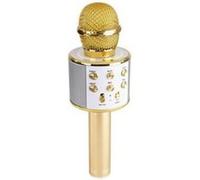 Max KM01 Micro de karaoké 2-en-1 : enceinte Bluetooth & lecteur multimédia - Or