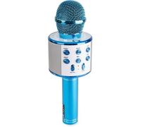MAX KM01 - Microphone Karaoké micro sans fil Bluetooth - Bleu haut-parleur intégré micro modificateur de voix et écho