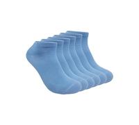 Max Lindner Lot de 3/6/12 paires de chaussettes courtes en coton pour homme et femme Respirantes et confortables Taille confortable Fabriquées en Allemagne, bleu clair, 44-46