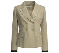 Max mara blazer femme beige croisé en toile de laine et soie à coupe slim - 40