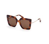 Max Mara Femme MM0051 DESIGN4 53E Lunettes de soleil Injecté Havane Marron Cat Eye Normale