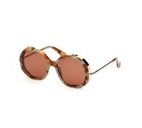 Max Mara Femme Max Mara MM0094 LIZ 56E Lunettes de soleil Acétate Havane Marron Géométrique Normale
