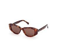 Max Mara Femme Max Mara MM0161 LEE4 52E Lunettes de soleil Acétate La Havane Marron Ronde Normale
