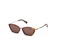 Max Mara Femme Max Mara MM0162 MILLER7 52E Lunettes de soleil Acétate La Havane Marron Ronde Normale