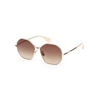Max Mara Femme Max Mara MM0168 MILLER 32F Lunettes de soleil Métal Or Marron Géométrique Normale