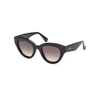 Max Mara Femme MM0077 GLIMPSE1 01B Lunettes de soleil Acétate Noir Gris Cat Eye Normale Ombré