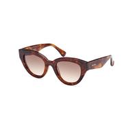 Max Mara Femme MM0077 GLIMPSE1 53F Lunettes de soleil Acétate Havane Marron Cat Eye Normale Ombré