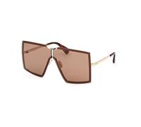Max Mara Femme MM0117 MILLER 32E Lunettes de soleil Métal Or Marron Masque Normale