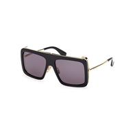 Max Mara Femme MM0119 JEAN 01A Lunettes de soleil Acétate Noir Fumée Carré Normale