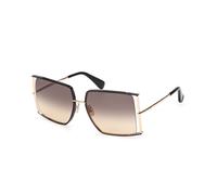 Max Mara Femme MM0120 JEAN1 05A Lunettes de soleil Métal Noir Fumée Carré Normale