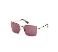 Max Mara Femme MM0135 MILLER-3 28Y Lunettes de soleil Métal Or Violet Carré Normale
