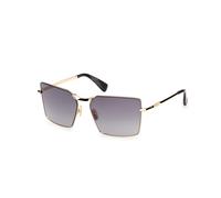 Max Mara Femme MM0135 MILLER-3 30B Lunettes de soleil Métal Or Fumée Carré Normale