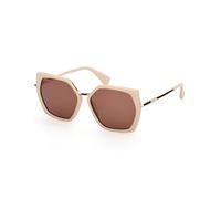 Max Mara Femme MM0136 MILLER-5 25E Lunettes de soleil Acétate Ivoire Marron Géométrique Normale