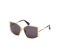 Max Mara Femme MM0142 MENTON-4 30A Lunettes de soleil Métal Or Fumée Cat Eye Normale