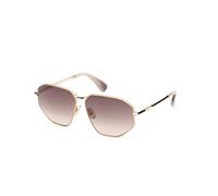 Max Mara Femme MM0143 MILLER-4 32F Lunettes de soleil Métal Or Marron Carré Normale