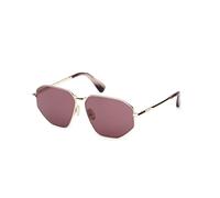 Max Mara Femme MM0143 MILLER-4 32Y Lunettes de soleil Métal Or Violet Carré Normale