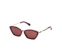 Max Mara Femme MM0162 MILLER7 69S Lunettes de soleil Acétate Bordeaux Bordeaux Ronde Normale