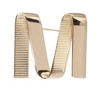 Max Mara - Initial Letter M Brooch Pin - Femme - Accessoires - Jaune - Taille: ONE Size