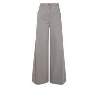 Max Mara - Jean Large en Coton Bull - Femme - Pantalons - Gris - Taille: 34 FR