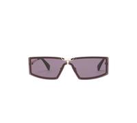 Max Mara - Lunettes de soleil carrées en métal avec logo - Femme - Accessoires - Noir - Taille: ONE Size