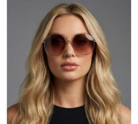 Max Mara MM0061 Lunettes De Soleil Designer Unisex Or Rose Géométriques 60mm