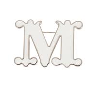 Max Mara - Monogram Brooch - Femme - Accessoires - Blanc - Taille: ONE Size