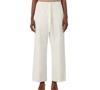 Max Mara - Pantalon à Cordon en Coton - Femme - Pantalons - Beige - Taille: 34 FR