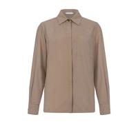 Max Mara - Siamese Silk Canvas Shirt - Femme - Blouses et Chemises - Brun - Taille: 38 FR