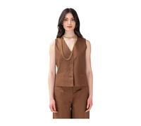 Max Mara Studio - Carnet Gilet - Femme - Vestes - Brun - Taille: 42 FR