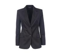 Max Mara Studio - Giacca in gabardine di cotone stretch - Femme - Vestes - Noir - Taille: 38 FR