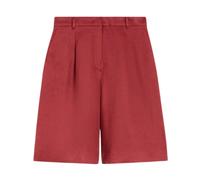 Max Mara Studio - Long Linen Canvas Bermuda Shorts - Femme - Shorts - Brun - Taille: 36 FR