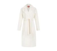 Max Mara Studio - Long manteau en laine- cachemire et soie - Femme - Manteaux - Blanc - Taille: 36 FR