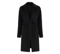 Max Mara Studio - Manteau peignoir en drap de laine castor - Femme - Manteaux - Noir - Taille: 38 FR