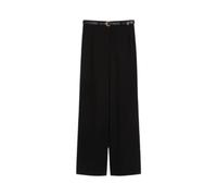 Max Mara Studio - Pantalon Large Cady avec Ceinture - Femme - Pantalons - Noir - Taille: 40 FR
