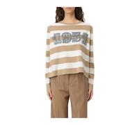 Max Mara - Top rayé à manches longues et col rond - Femme - Pulls - Multicolore - Taille: 40 FR