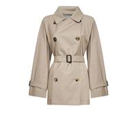 Max Mara - Trench-coat court en twill hydrofuge - Femme - Manteaux - Beige - Taille: 40 FR