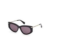 Max Mara, unisex, Accessoires, Noir, Taille: 54 MM Lunettes de soleil noir fumé brillant