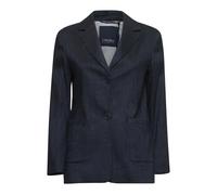 Max Mara - Veste en jean bleu à col tailleur - Femme - Vestes - Bleu - Taille: 38 FR