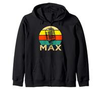 Max Microphone rétro avec nom Amusant des années 80 Sweat à Capuche