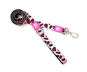 Max & Molly Laisse Classique pour Chien - Robuste, rembourrée, imperméable - Motifs élégants pour Chiens mâles et Filles - 1,2 m - Rose léopard - Taille S