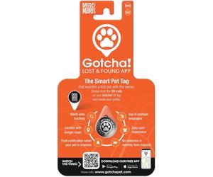 Max & MollyMédaille d'identification Intelligente Gotcha pour Animaux de Compagnie, se Fixe Facilement aux Colliers et Harnais de Chien et Chat
