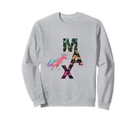 Max - Nom de garçon Cool avec des Dinosaures colorés Sweatshirt