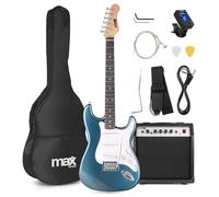 MAX Pack Guitare Électrique GigKit avec Amplificateur 40 Watts - Pétrole, Livré avec de Nombreux Accessoires, une Housse, des Médiators et un Accordeur Numérique, Idéal pour les Débutants