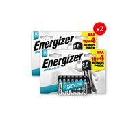 Energizer Max Plus Alcaline AAA/LR03, pack de 10+4 Piles G