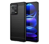 Max Power Digital Coque pour Xiaomi Redmi Note 12 Pro Plus Étui de Protection Antichoc Silicone Noir Résistant à l'absorption des Chocs Design Fibre de Carbone Housse Élégant Fine [Recharge sans Fil]