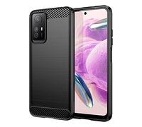 Max Power Digital Coque pour Xiaomi Redmi Note 12s Étui de Protection Antichoc Silicone Noir Résistant à l'absorption des Chocs Design Fibre de Carbone Housse Élégant Fine [Recharge sans Fil]