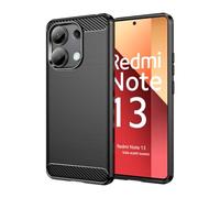 Max Power Digital Coque pour Xiaomi Redmi Note 13 4G Étui de Protection Antichoc Silicone Noir Résistant à l'absorption des Chocs Design Fibre de Carbone Housse Élégant Fine [Recharge sans Fil]