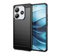 Max Power Digital Coque pour Xiaomi Redmi Note 14 5G Étui de Protection Antichoc Silicone Noir Résistant à l'absorption des Chocs Design Fibre de Carbone Housse Élégant Fine [Recharge sans Fil]
